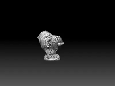 Lord Shiva Damru Hand Car Charm 3D print model