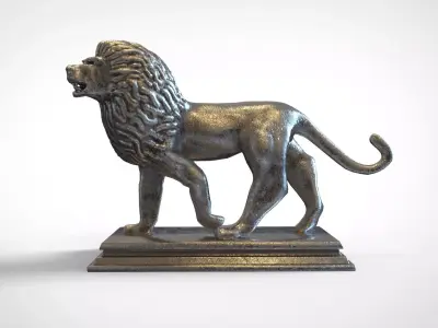 Lion statue 3D model