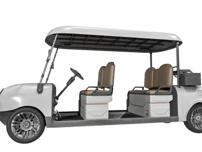 Golf Buggy Car Low-poly 3D model