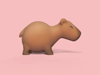 Cute Capybara 3D print model