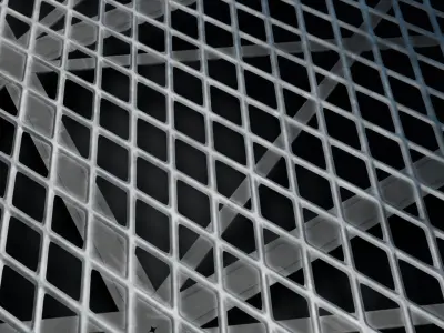 Diamond Pattern Metal Grate Seamless PBR Material Texture