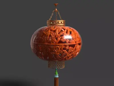 Chinese dragon ball  lantern  3D model
