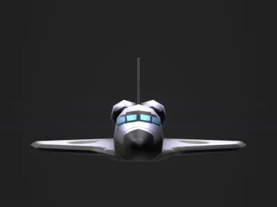 3DP Spaceships Collection - The Shuttle Low-poly 3D model