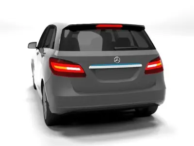 MERCEDES B200E 2015 LOWPOLY Low-poly 3D model
