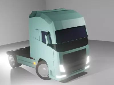 truck Wolvo Low-poly 3D model