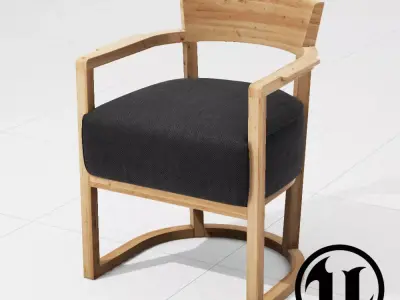 Flexform Barchetta Chair UE4 Low-poly 3D model