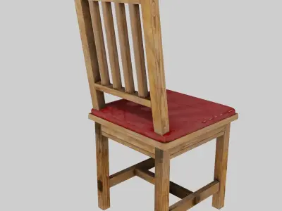 wooden chair  3D model purchase