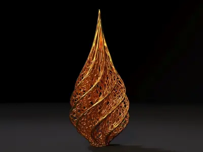 Christmas tree decor icicle 3D print model