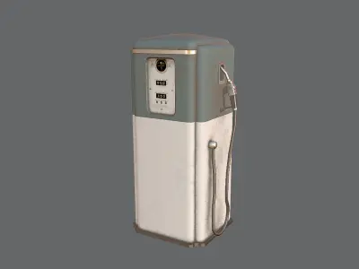Old gas pump Low-poly 3D model