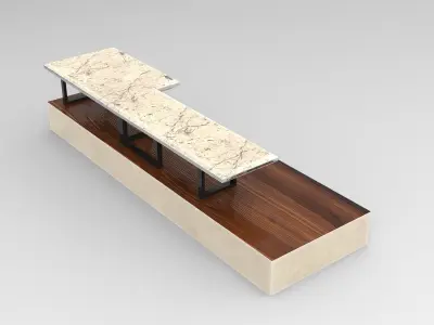 Mong Coffee Table Low-poly 3D model