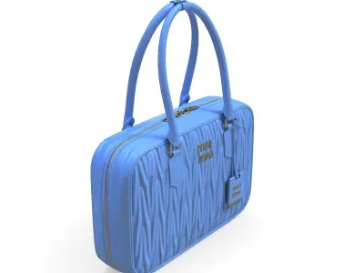 Miu Miu Matelasse Nappa Leather Bag Blue Low-poly 3D model