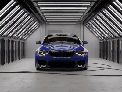 3D Car Rendering Scene Studio Blender File 3D model