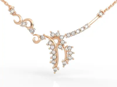 Diamond Tanmaniya Necklace 3D print model