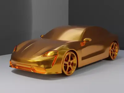 3D printable solid car 3D print model