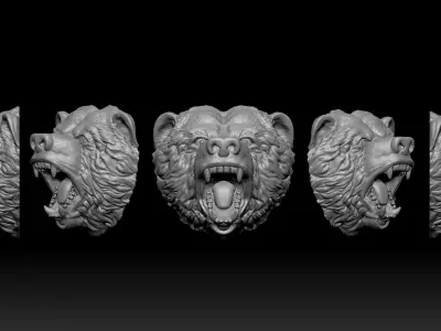 Angry Bear 3D print model