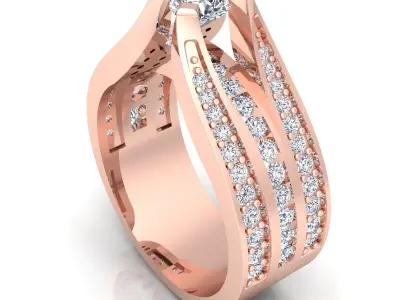 Fancy Luxury Ring 3d Model Render Detail  3D print model