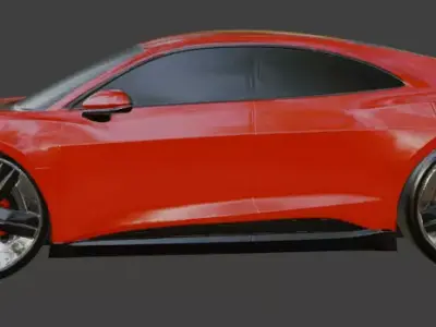 Audi PB18 e-tron 2 Red 3D model