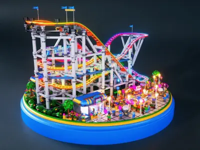 Roller Coaster LEGO 3D model