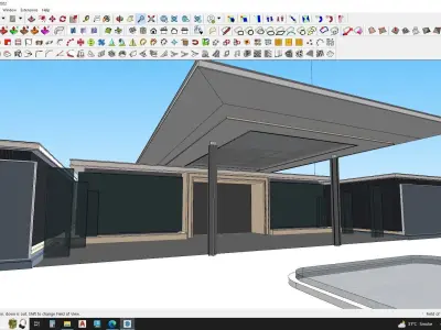 Art deco gate house 3d model 3D model