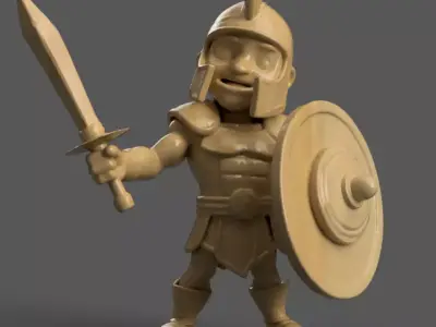Roman Warrior 3D Model STL for Decoration and Display 3D print model