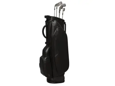 Golf Bag Vessel Player IV Pro Black Low-poly 3D model