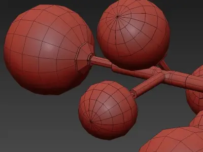 BLACK NICKEL CHANDELIER 3D model