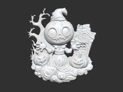 BOO Halloween decoration 3D print model
