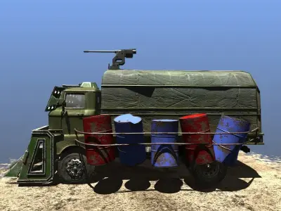 Offroad Battle Car 03 Free low-poly 3D model