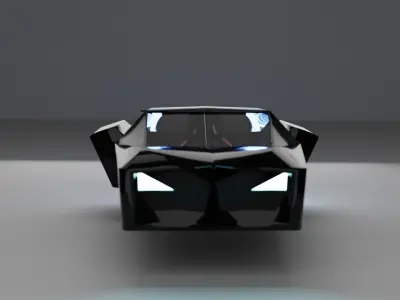 Low Poly Flying Car Low-poly 3D model
