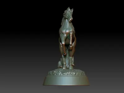 Rearing horse 3D print model 3D print model