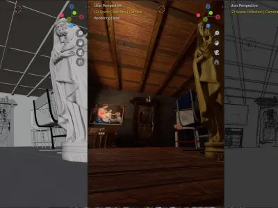 Painting room Artist room  3D model