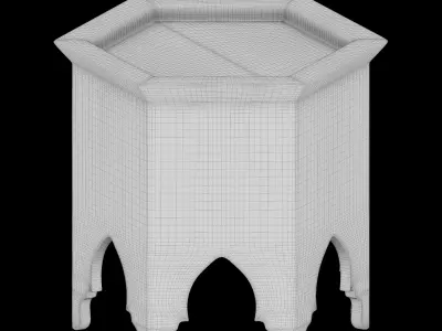 Oriental side table 3D model