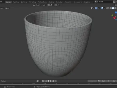 Clay Pot 2 Free 3D model