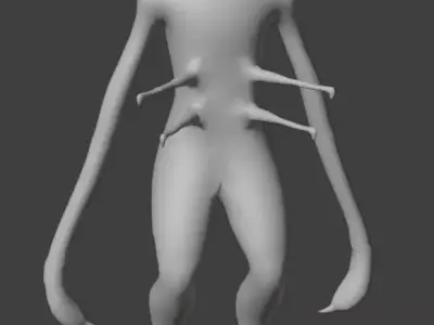 Alien Body Free low-poly 3D model