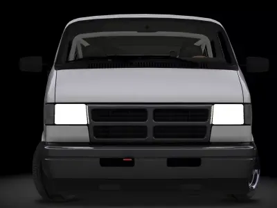 Dodge VAN Low-poly 3D model