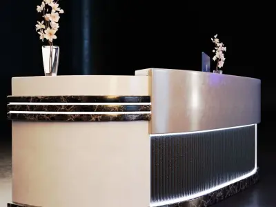 Reception Desk 8 Low-poly 3D model