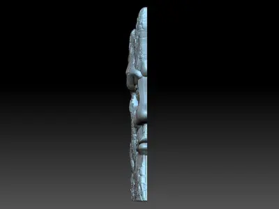 Wood face 3D print model