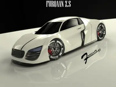 audi f8 Low-poly 3D model