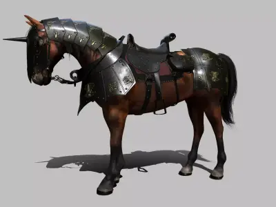 War Horse Low-poly 3D model purchase