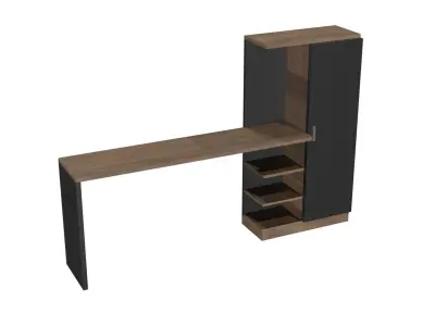 Study  desk -  New design Low-poly 3D model