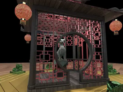 Chinese pavilion 3D model order