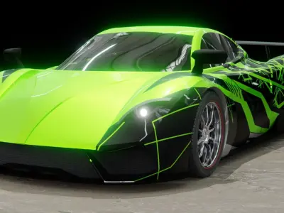 Pagani Huayra Low-poly 3D model