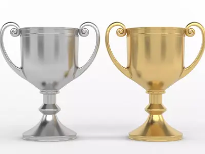 Trophy Cups 3D model 6