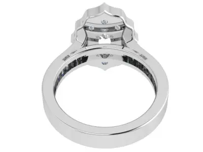 Oval Halo Ring 4223 3D print model