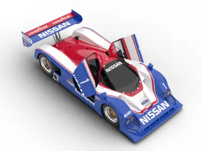 Nissan R90CK Le Mans Racing 1990 HQ 3d model 3D model
