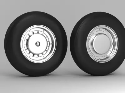 Scooter Wheel Tire  Rim 3d Model  3D model