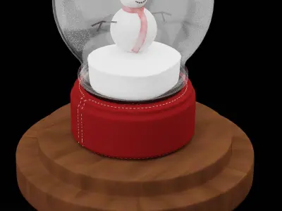 Christmas Snow Globe Low-poly 3D model