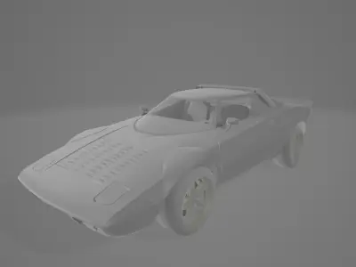 Lancia Stratos HF Free low-poly 3D model