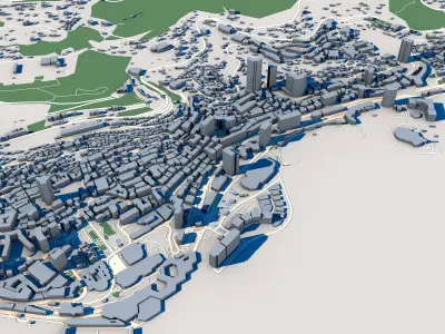 Cityscape Monte Carlo Monaco 3D model