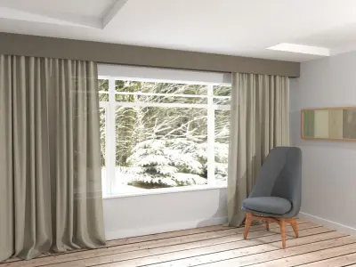 Modern Curtain 3D model